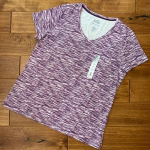 NWT Heather Purple V-neck Classic Tee Croft Barrow